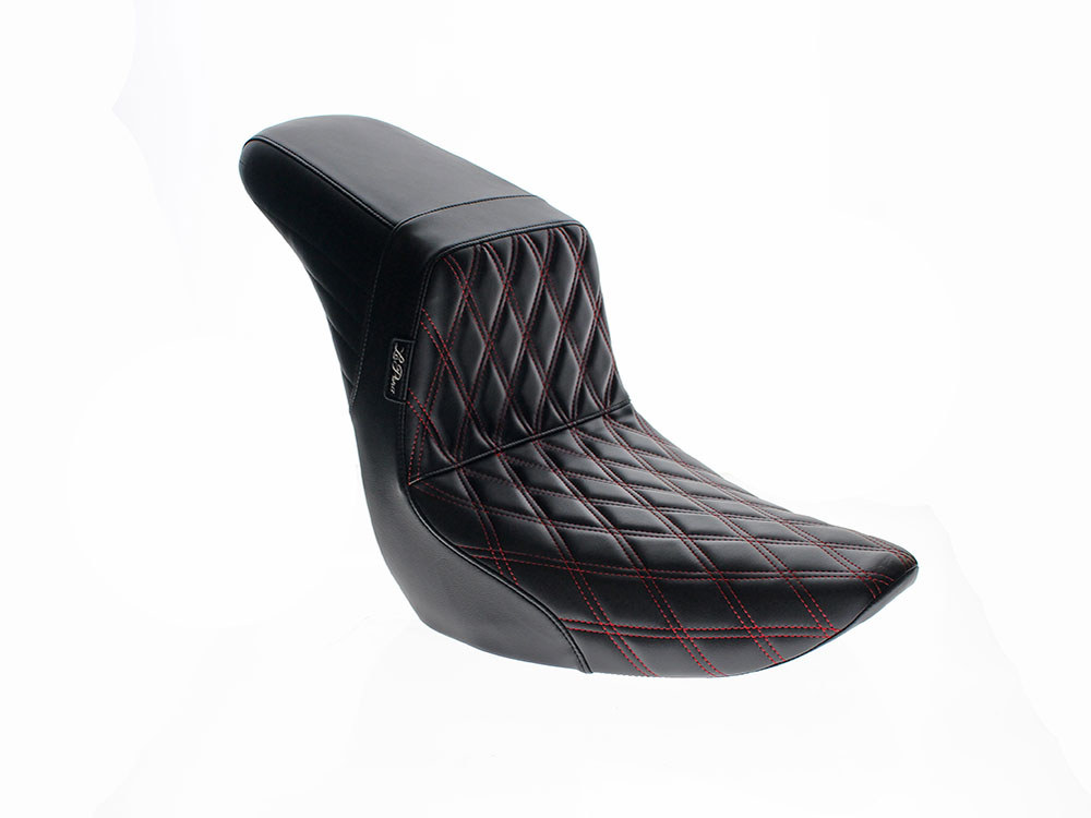 KickFlip Dual Seat with Red Double Diamond Stitch. Fits Sport Glide & Low Rider 2018up & Low Rider S 2020up.