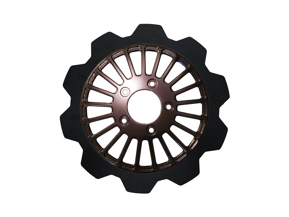 11.5in. Rear Breakout Crown Disc Rotor – Black Band & Black Carrier. Fits Big Twin 2000up & Sportster 2000-2010.