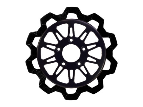 11.8in. Front Omega Bow-Tie Disc Rotor – Black Band & Black Carrier. Fits Dyna 2006-2017, Softail 2015up, Sportster 2014-2021 & Some Touring 2008up.