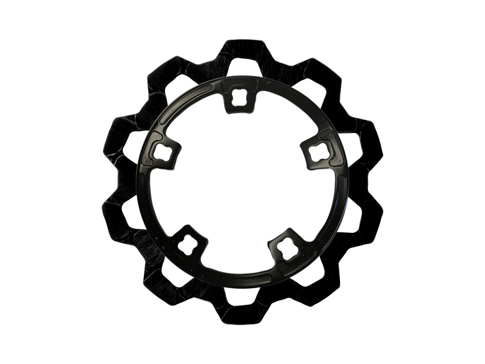11.8in. Front Bow-Tie Disc Rotor - Black Band & Black Carrier. Fits Most Touring 2014-2023