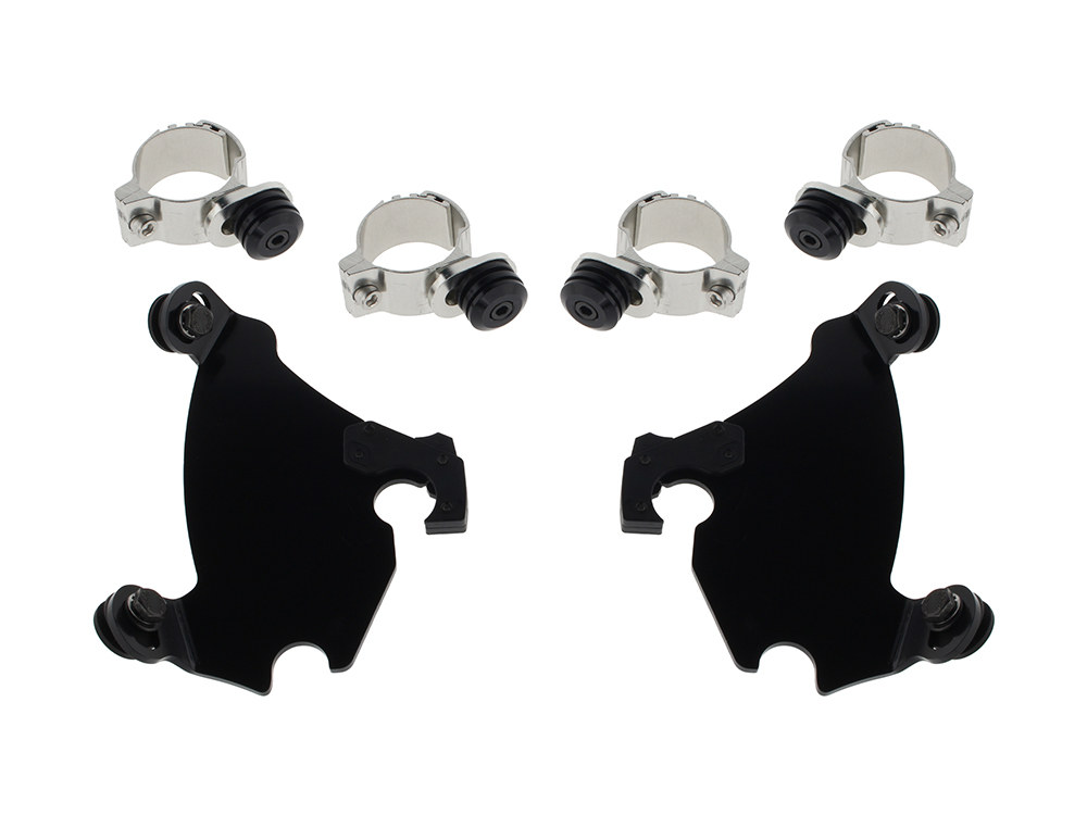 Black Gauntlet Trigger-Lock Mounting Hardware. Fits Street 500 2015-2020, Dyna 1991-2005 & Sportster 1987-2012.
