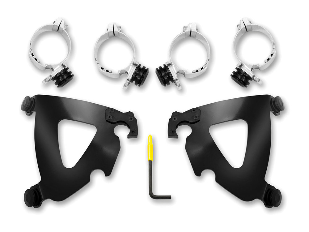 Black Road Warrior Trigger-Lock Mounting Hardware. Fits Low Rider 2018-2020