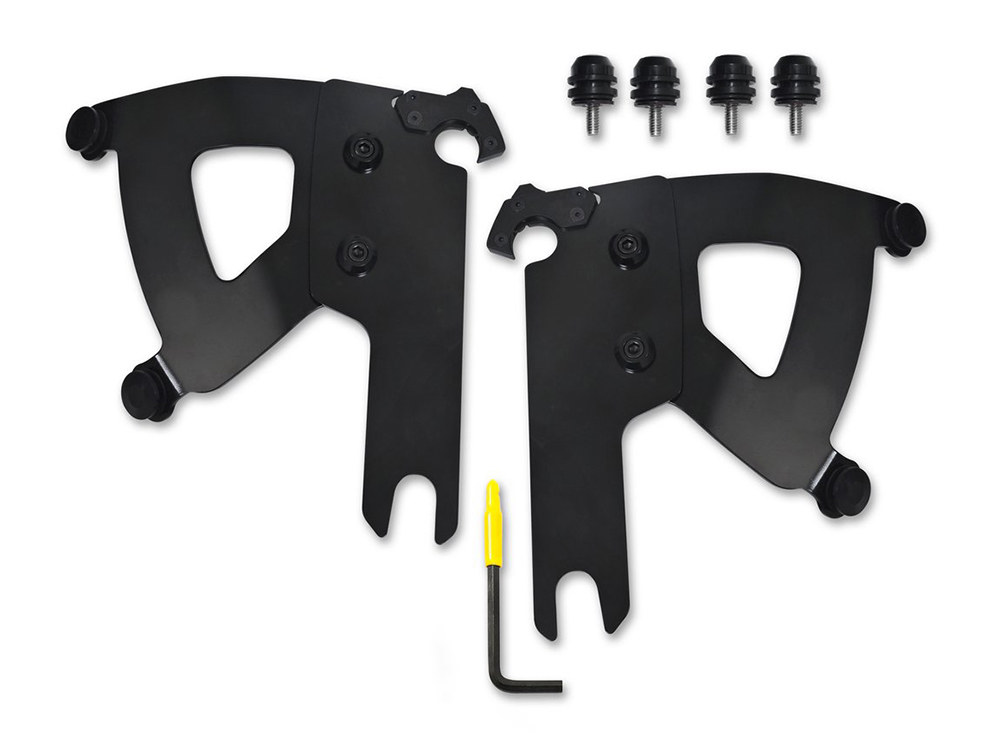 Black Road Warrior Trigger-Lock Mounting Hardware. Fits Road King Custom 2004-2007 & Road King Special 2017up.
