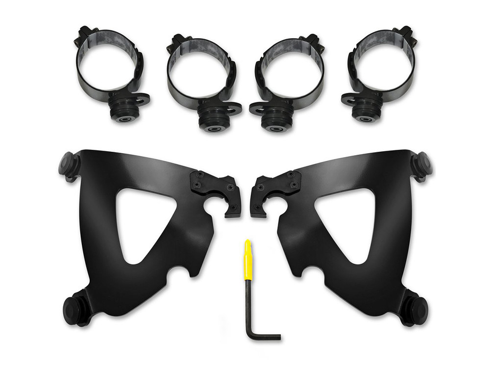 Black Road Warrior Trigger-Lock Mounting Hardware. Fits Sport Glide 2018-2024 & Low Rider 'S' 2020up.