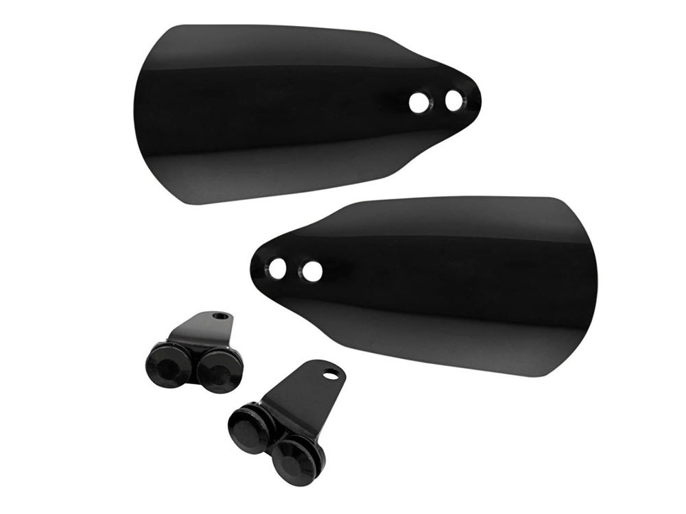 Handguards – Black. Fits Softail 1996-2014, Dyna 1996-2017, Sportster 1996-2003 & Touring 1996-2007 with Cable Clutch.