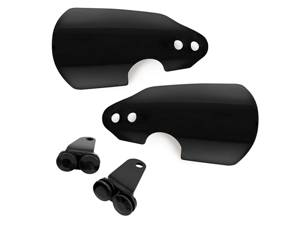 Handguards - Black. Fits Most Softail & Dyna 1996-2017 running OEM Front Indicators.