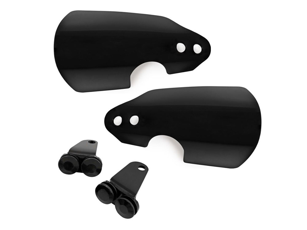 Handguards - Black. Fits Softail 2018-2024 & Road King 2021up running OEM Front Indicators.