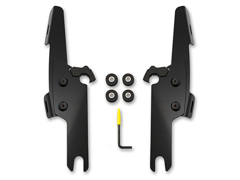 Black Batwing Fairing Trigger-Lock Mounting Hardware. Fits Street 500 2015-2020, Dyna 1991-2005 & Sportster Custom 1996-2010 & Sportster Seventy-Two 2012-2016.