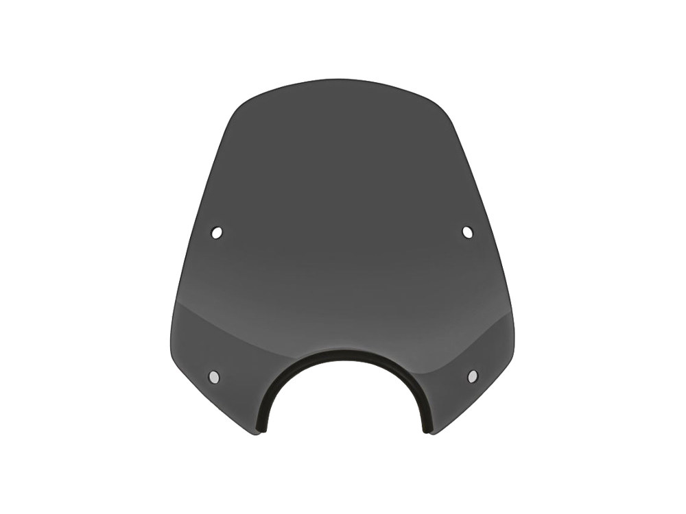 Del Rey Windshield. Dark Black Smoke. 13in. High x 15in. Wide. Fits models with 5-3/4in. Headlights.