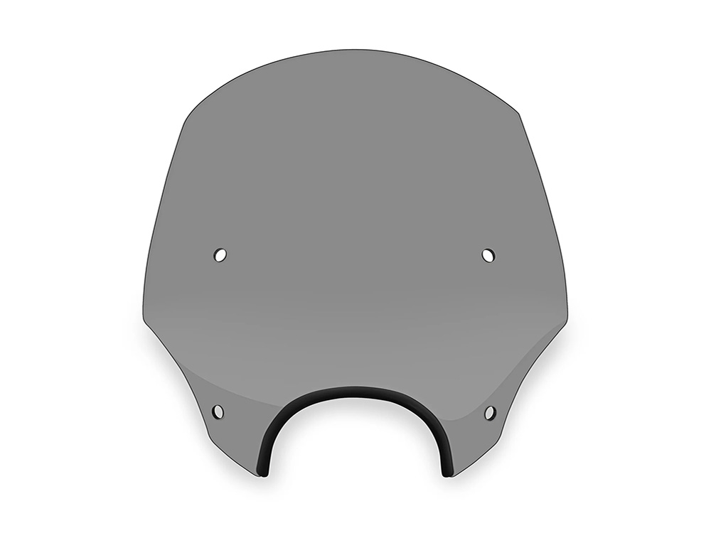 El Paso Windshield. Black Smoke. 15in. High. Fits models with 5-3/4in. Headlights.