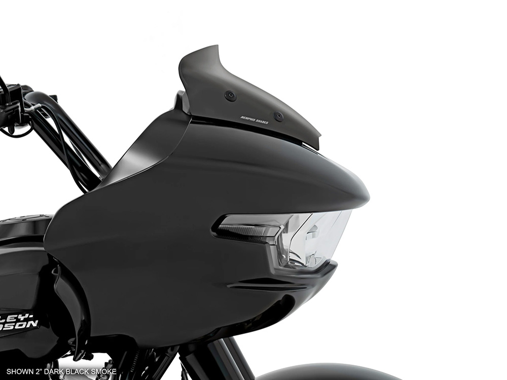 Memphis Shades 2in. Spoiler Windshield - Dark Smoke. Fits CVO Road Glide 2023up & Road Glide 2024up