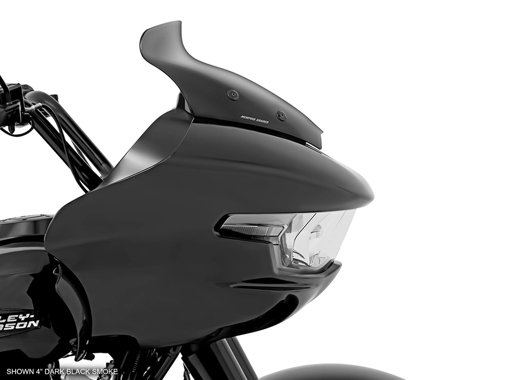 Memphis Shades 4in. Spoiler Windshield - Dark Smoke. Fits CVO Road Glide 2023up & Road Glide 2024up