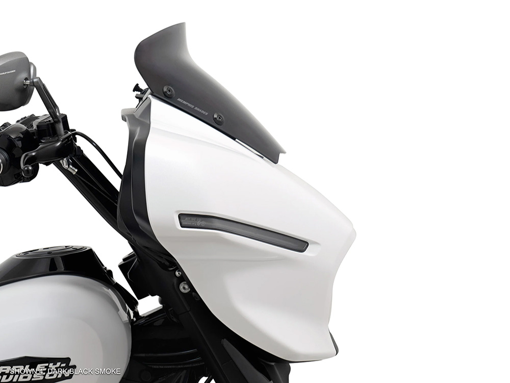 Memphis Shades 4in. Spoiler Windshield - Dark Smoke. Fits CVO Street Glide 2023up & Street Glide 2024up