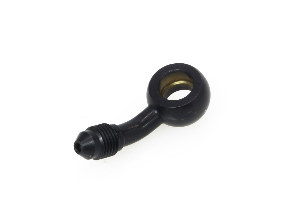Black 3/8in. (10mm) ID, 35 Degree Banjo - Male #3 End.
