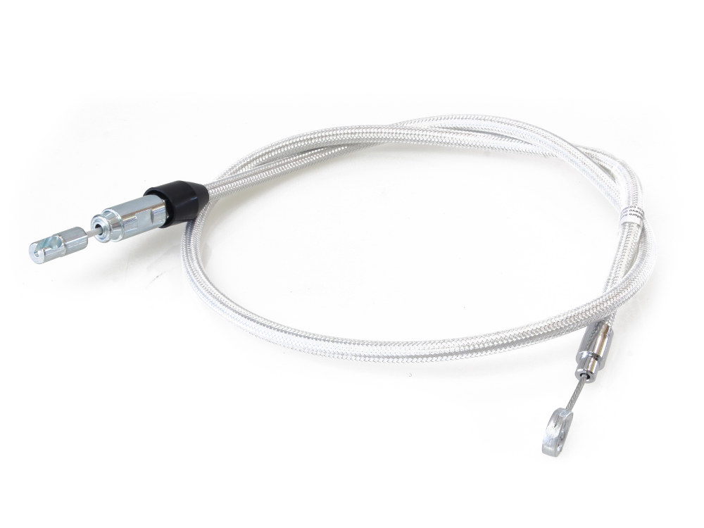 44in. Quick Connect Upper Clutch Cable - Sterling Chromite. Fits Softail 2018-2024 & Most Touring 2021-2024