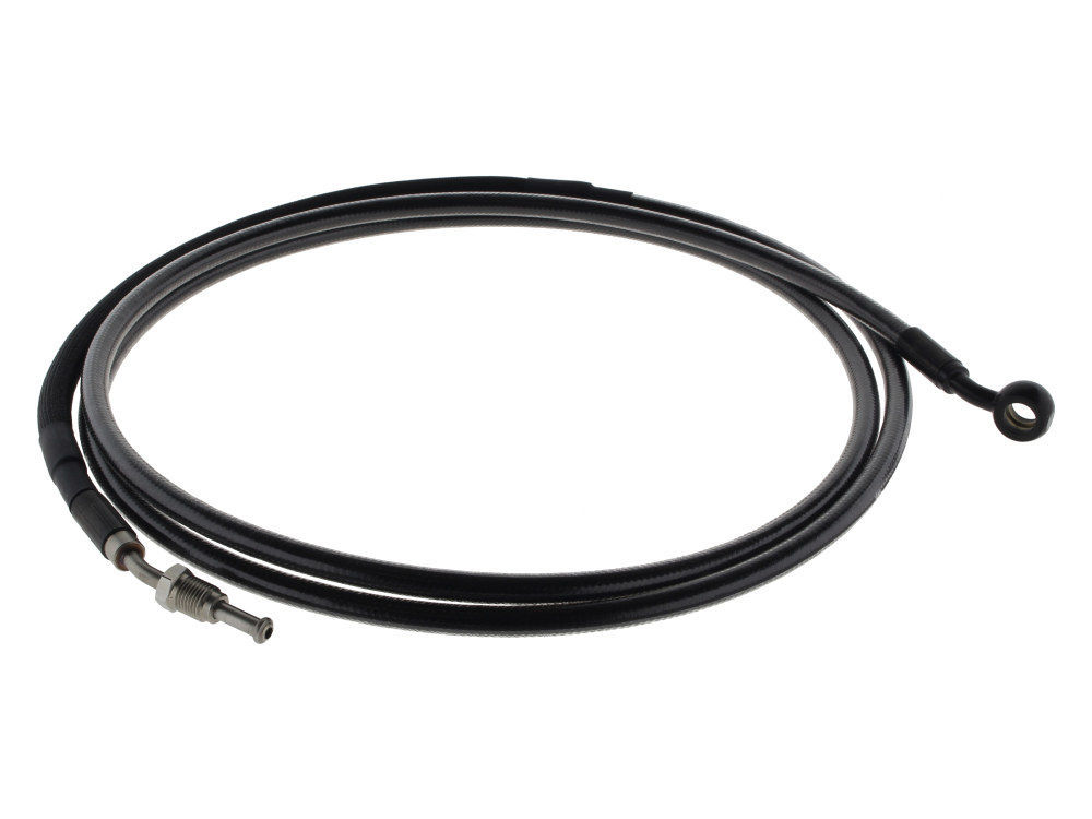 82in. Hydraulic Clutch Line with 10mm x 35 Degree Banjo – Black Pearl. Fits Touring & Softail 2017up Models with the Original H-D Hydraulic Clutch.