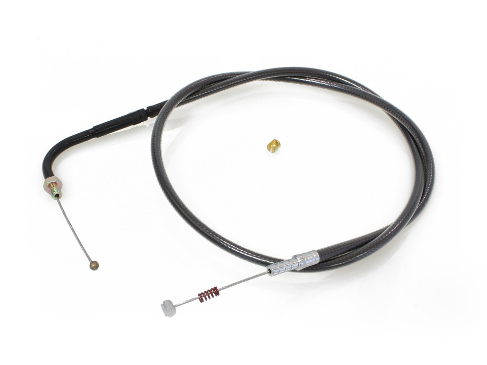 34-1/2in. Idle Cable – Black Pearl. Fits Big Twin 1990-1995.