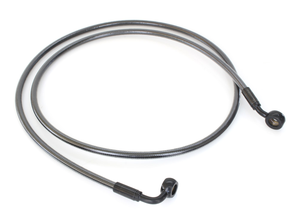 54in. E-Z Align Front Brake Line with 7/16in. x 35 Degree Banjo - Black Pearl.