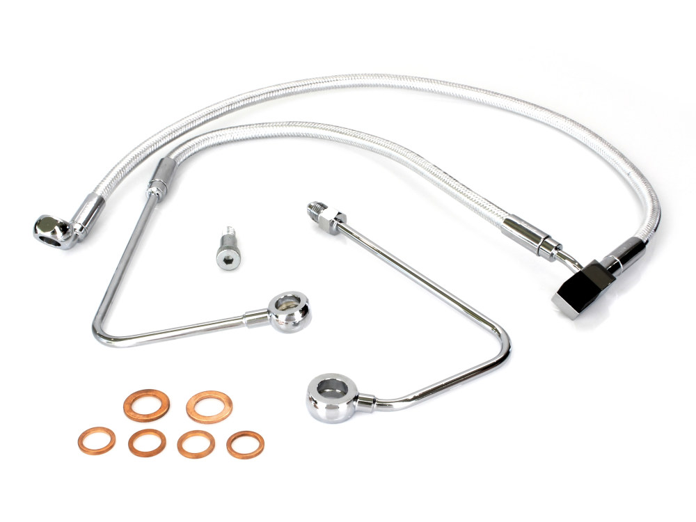 Lower Brake Line - Sterling Chromite. Fits FXS Blackline 2011-2013 & Breakout 2013-2014