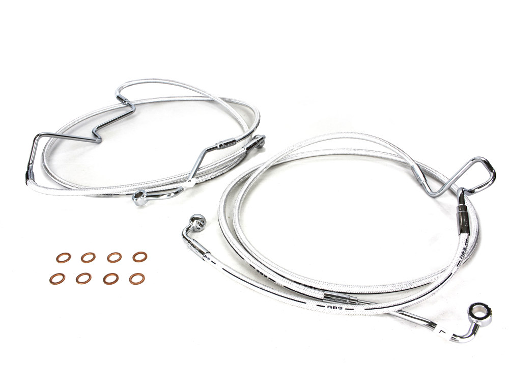 Lower Front Brake Line  – Sterling Chromite. Fits Touring 2014up with ABS.