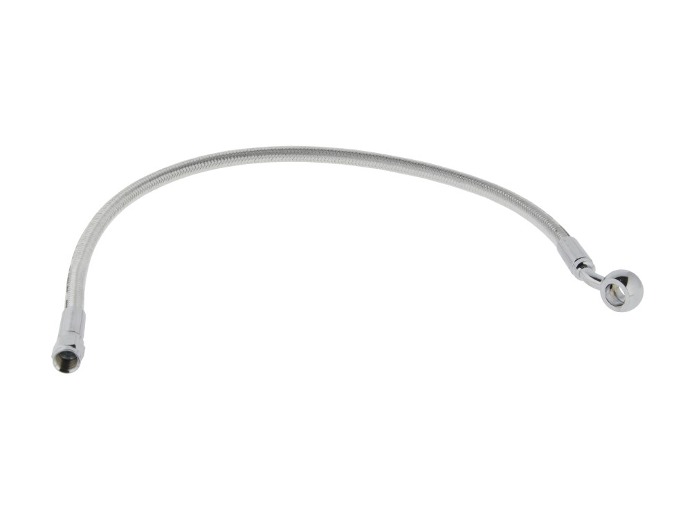 19in. Upper Front Brake Line with 10mm x 35 Degree Banjo & Sterling Chromite Finish.