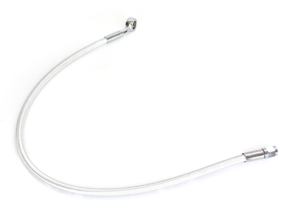 22in. Upper Front Brake Line with 12mm x 35 Degree Banjo - Sterling Chromite.