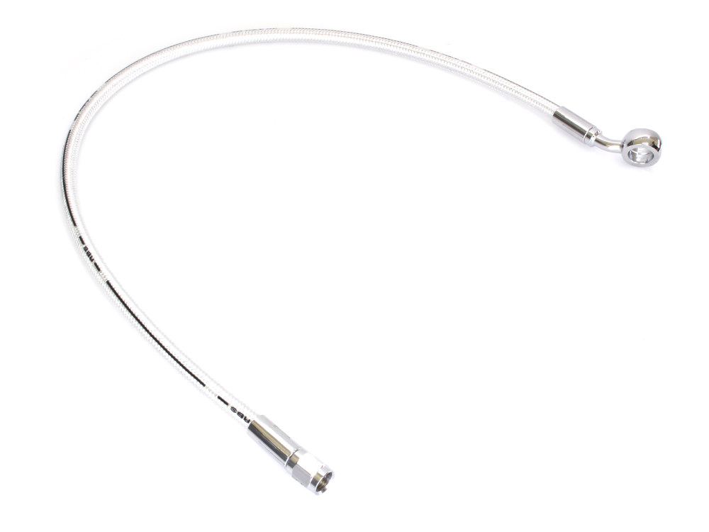 24in. Upper Front Brake Line with 12mm x 35 Degree Banjo - Sterling Chromite.