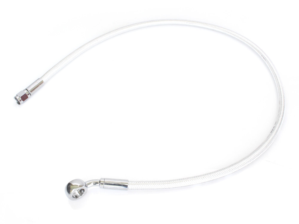 28in. Upper Front Brake Line with 12mm x 35 Degree Banjo - Sterling Chromite.