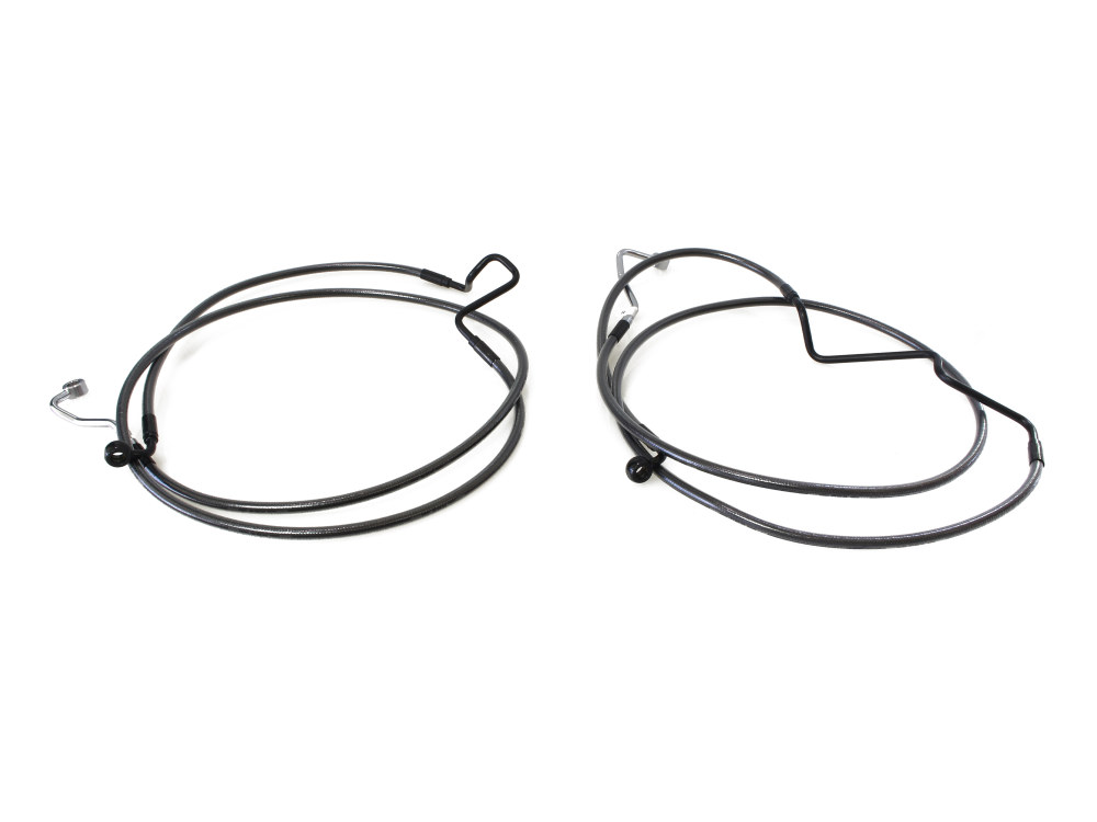 +4in. Over Length Lower Front Brake Line – Black Pearl. Fits Touring 2014up with ABS.