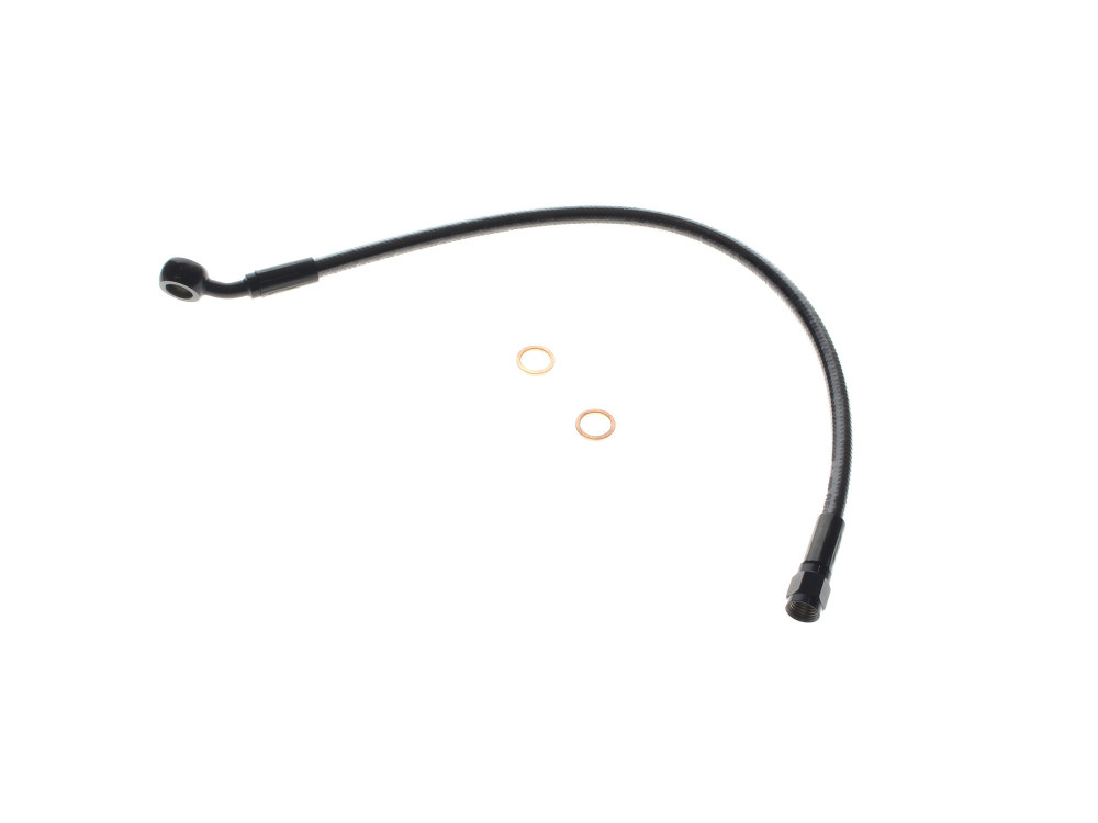 15in. Upper Front Brake Line with 10mm x 35 Degree Banjo - Black Pearl.