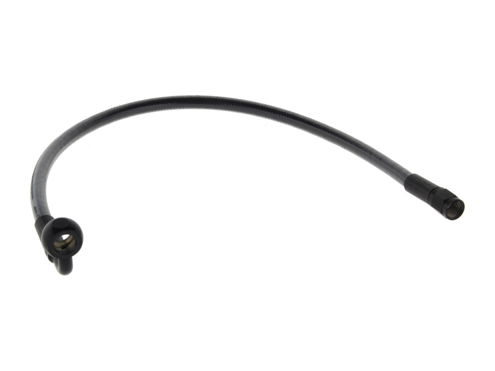17in. Upper Front Brake Line with 10mm x 90 Degree Banjo - Black Pearl.