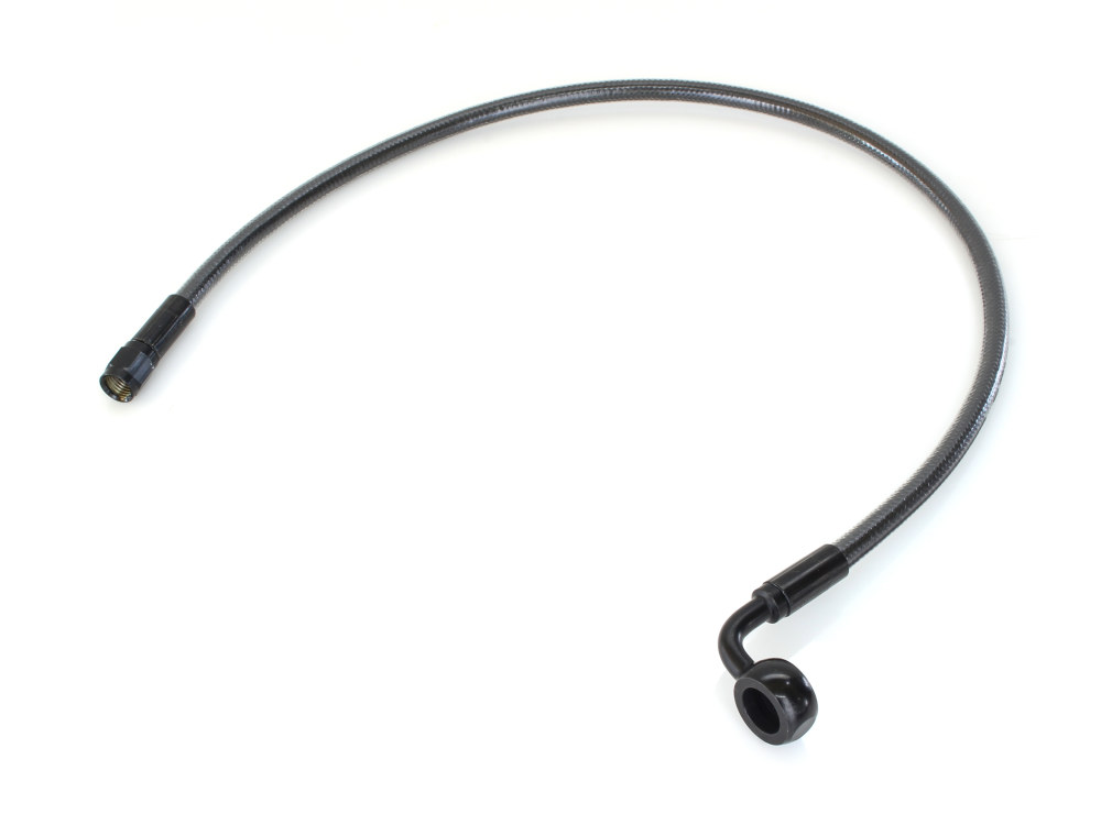 22in. Upper Front Brake Line with 12mm x 90 Degree Banjo - Black Pearl.