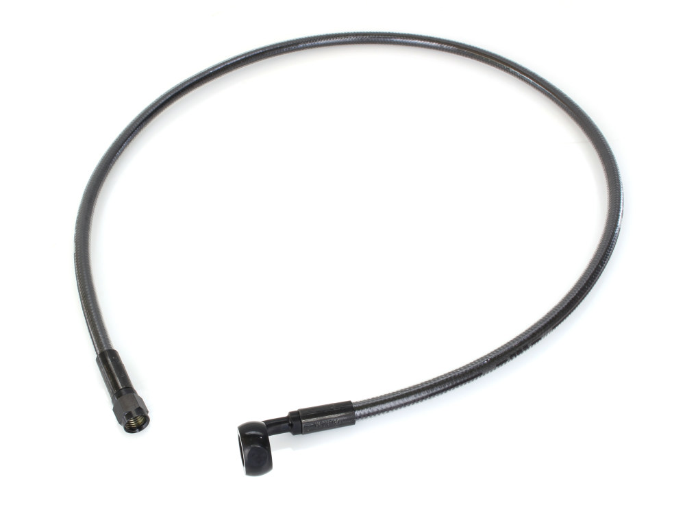 32in. Upper Front Brake Line with 12mm x 90 Degree Banjo - Black Pearl.