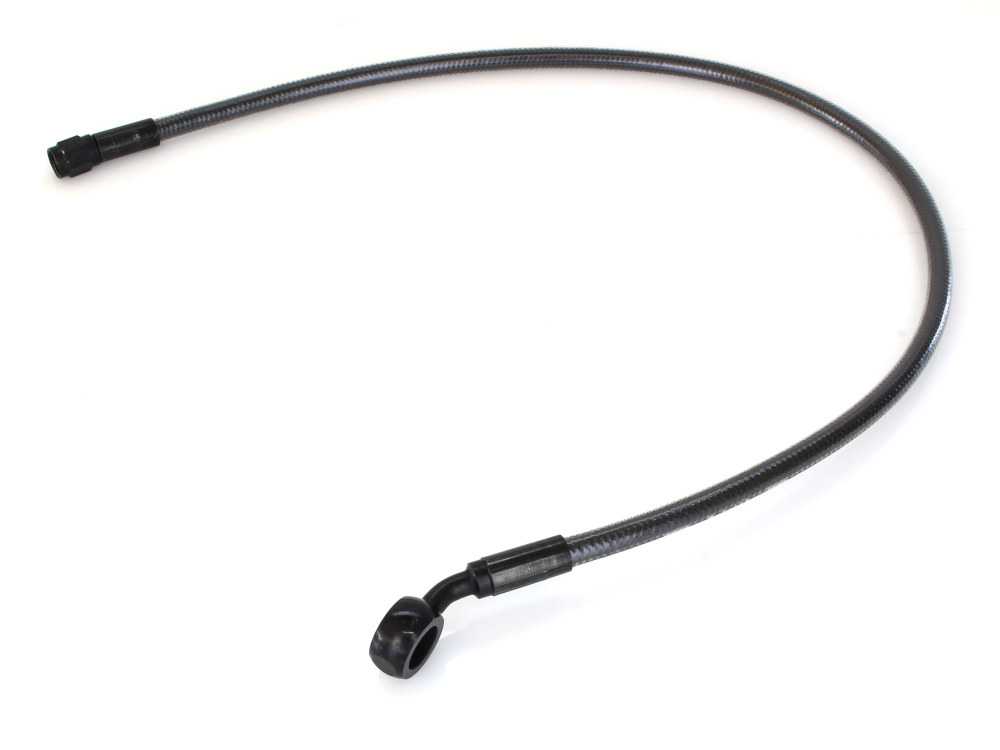 24in. Upper Front Brake Line with 12mm x 35 Degree Banjo - Black Pearl.