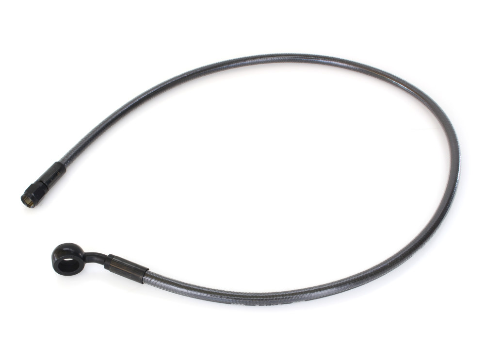 30in. Upper Front Brake Line with 12mm x 35 Degree Banjo - Black Pearl.