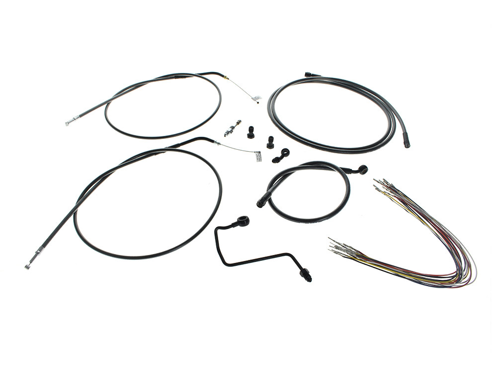 Black Cable Kit to Suit 16in. Burleigh Highball Apes. Fits Nightrod Special 2008-2017 & Muscle 2008-2017