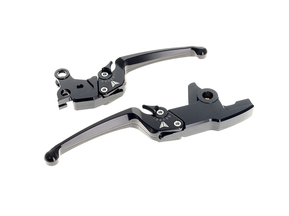 Müller Motorcycle AG Adjustable Levers - Black. Fits Softail 2025up