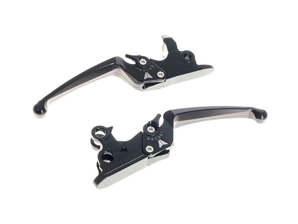 Müller Motorcycle AG Adjustable Levers - Black. Fits Touring Most 2021-2024 with Cable Clutch