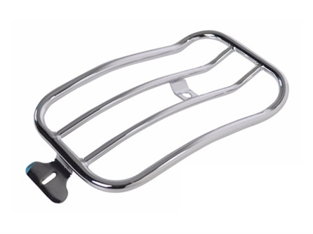 Solo Seat Luggage Rack – Chrome. Fits Low Rider & Sport Glide 2018up.