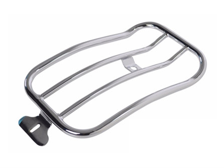Solo Seat Luggage Rack - Chrome. Fits Low Rider 2018-2020 & Sport Glide 2018-2024