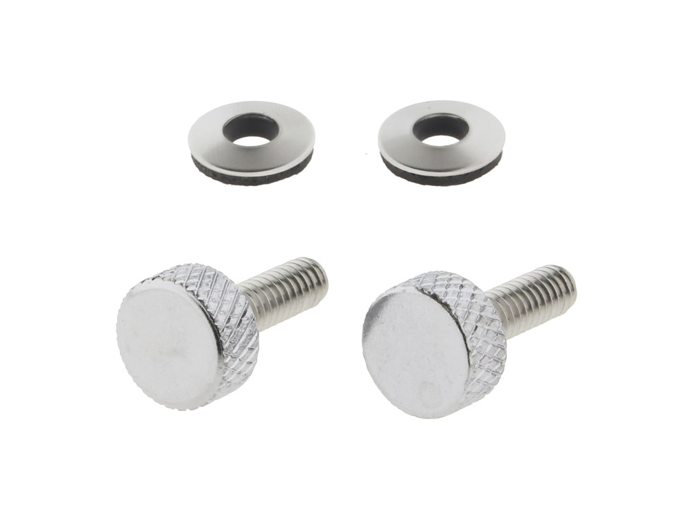 Low Profile Seat Release or Luggage Rack Thumb Screw – Chrome. Sold as a Pair