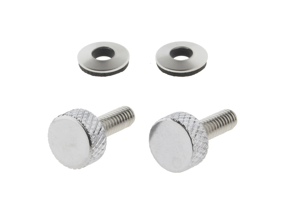 Low Profile Seat Release or Luggage Rack Thumb Screw - Chrome. Sold as a Pair