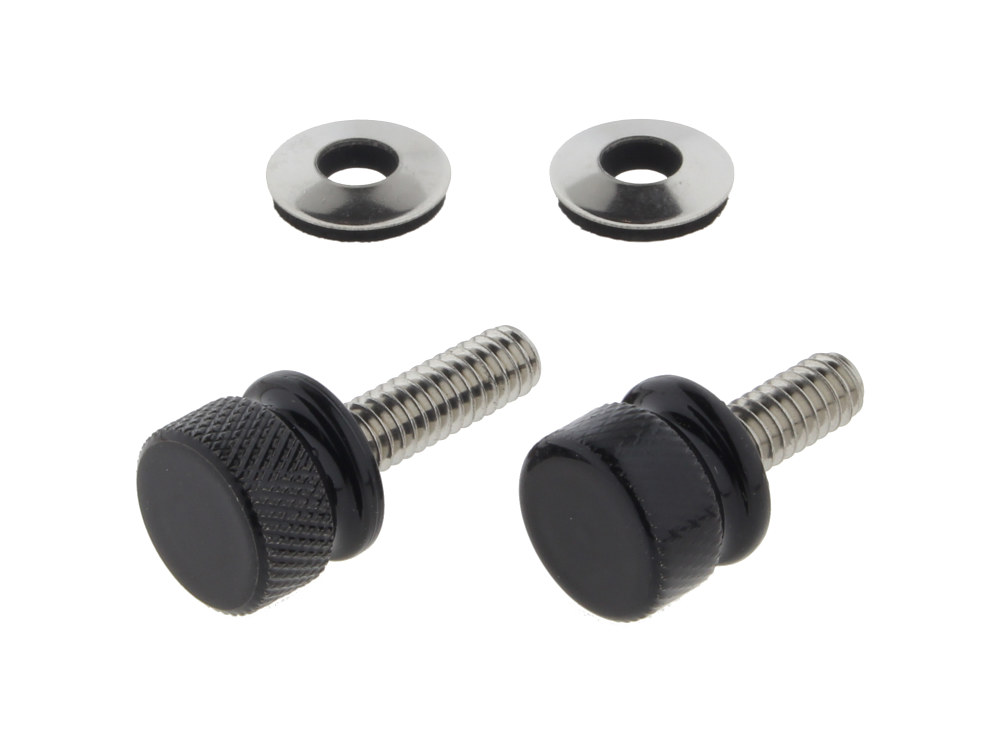 Low Profile Seat Release or Luggage Rack Thumb Screw - Black. Sold as a Pair