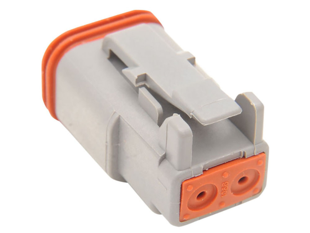 2-Wire Deutsch Plug with Wedgelock - Grey.