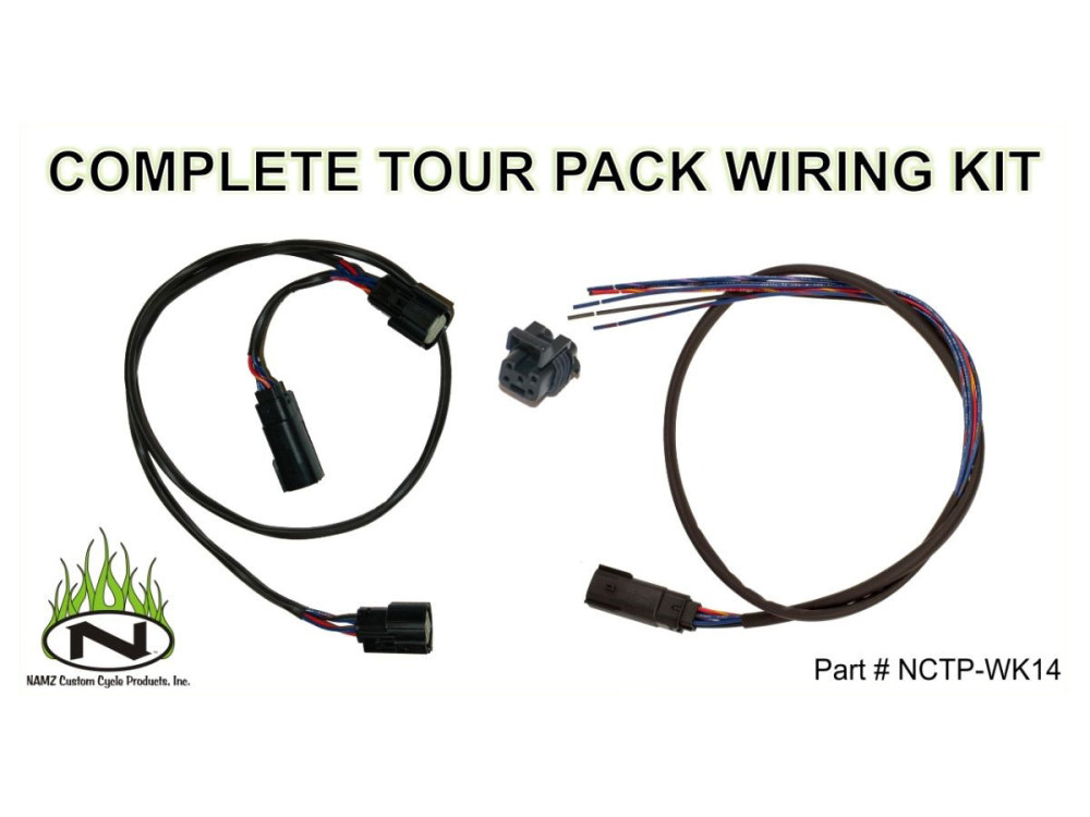 Tour Pack Wiring Installation Kit with Quick-Disconnect. Fits Street Glide & Road Glide Models 2014-2023