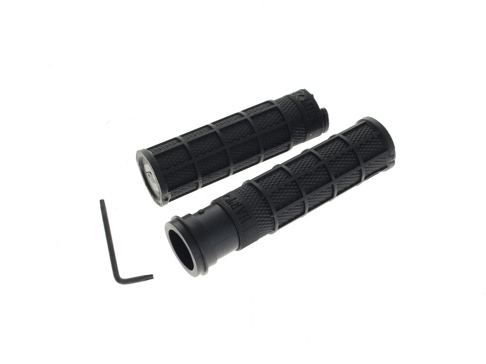 Replacement Rubbers for Hart-Luck Full Waffle Lock-On Handgrips – Black. Fits H-D 2008up with Throttle-by-Wire.