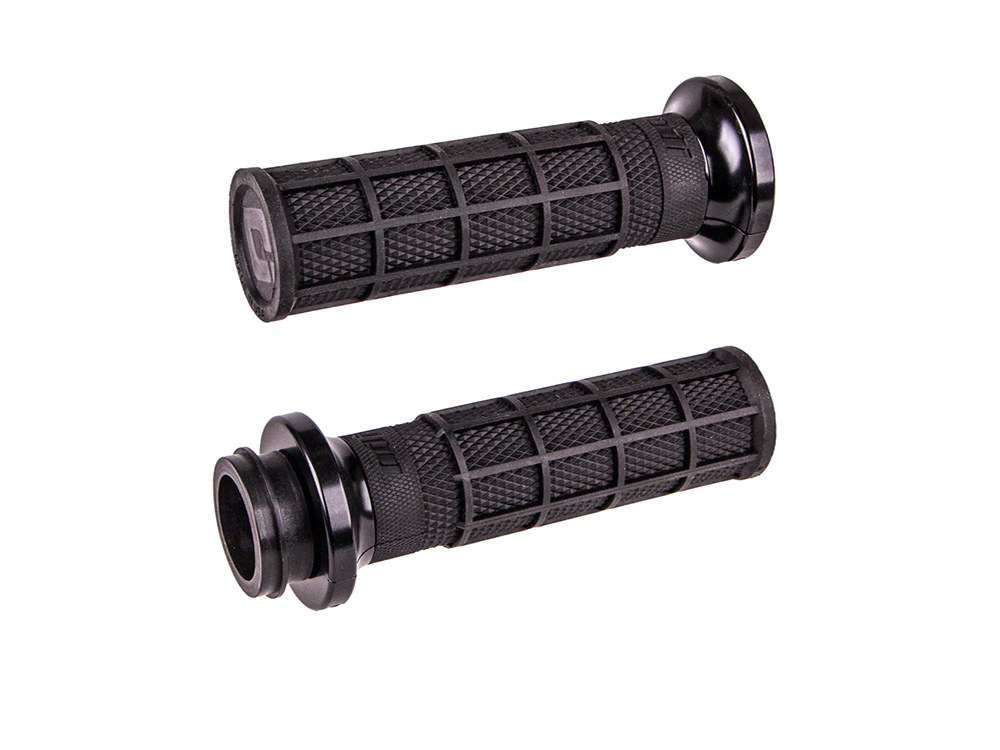 Hart-Luck Full Waffle Lock-On Handgrips – Black. Fits H-D 2008up with Throttle-by-Wire.