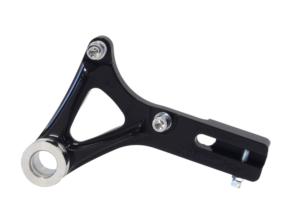 Right Hand Rear Caliper Mount – Black. Fits Dyna 2008up with 11.5in. Disc Rotor & when using Performance Machine 125x4R Caliper.