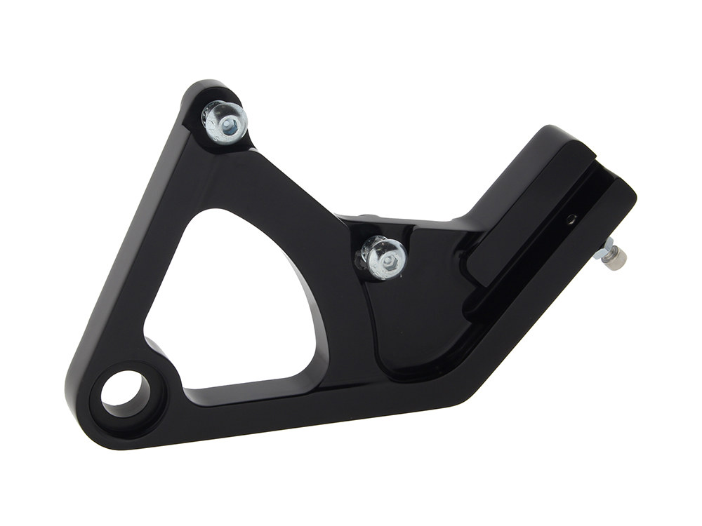 Right Hand Rear Caliper Mount - Black. Fits Softail 1987-1999.