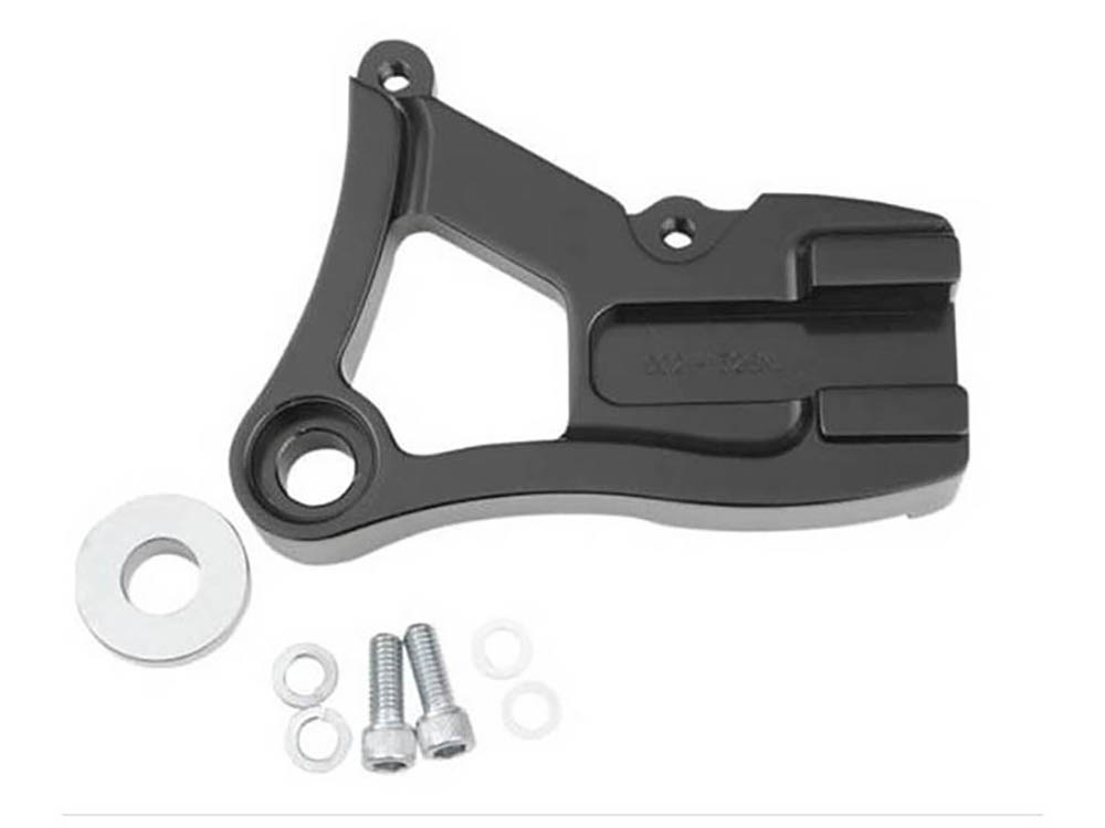 Right Hand Rear Caliper Mount - Black. Fits Dyna 1991-1999 with 11.5in. Disc Rotor when using Performance Machine 125x4R Caliper.